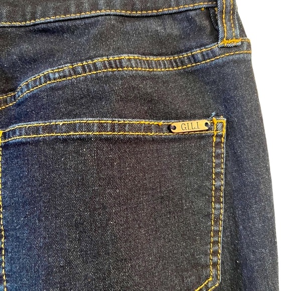 G.I.L.I Dark Wash Super Flare Denim Stretch Jeans Size 0 NWOT - Picture 8 of 13